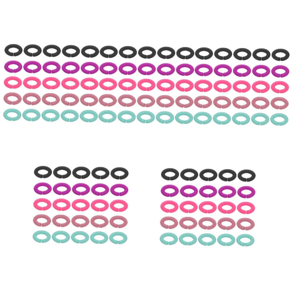 COHEALI 250pezzi Anelli Di Collegamento Acrilico Colorati Per Braccialetti e Accessori Fai Te Anelli Portachiavi e Catene Per Borse Materiale Sicuro e Amichevole Design Semplice e
