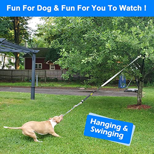 Loobani Dog Outdoor Bungee Hanging Toy, Interactive Tether Tug Toy For Pitbull & Small To Large Dogs To Exercise & Solo Play, Durable Tugger For Tug Of War, With Chew Rope Toy #TOP3