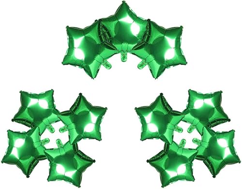 Miniatura 5 de 20 globos de estrella verde de 18 pulgadas, globos de papel de aluminio con estrella de Mylar para boda, cumpleaños, baby shower, primavera,