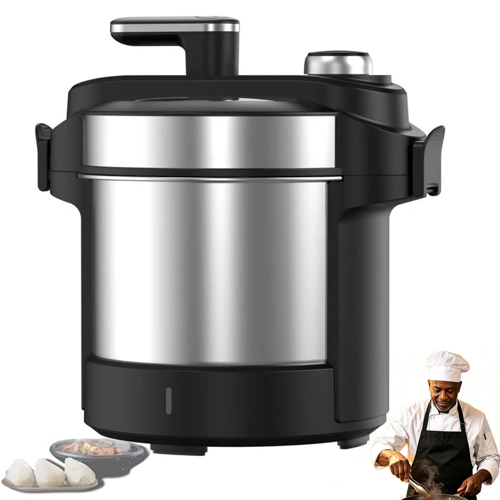 Electric Automatic Swallow Food Maker 6L, Macchina Per Fufu Per Cucina Africana, Banku, Ugali, Amala, Semolino, Purè Di Patate, Macchina Per Pounded Yam In Acciaio Inossidabile Per 5 A 6 Persone