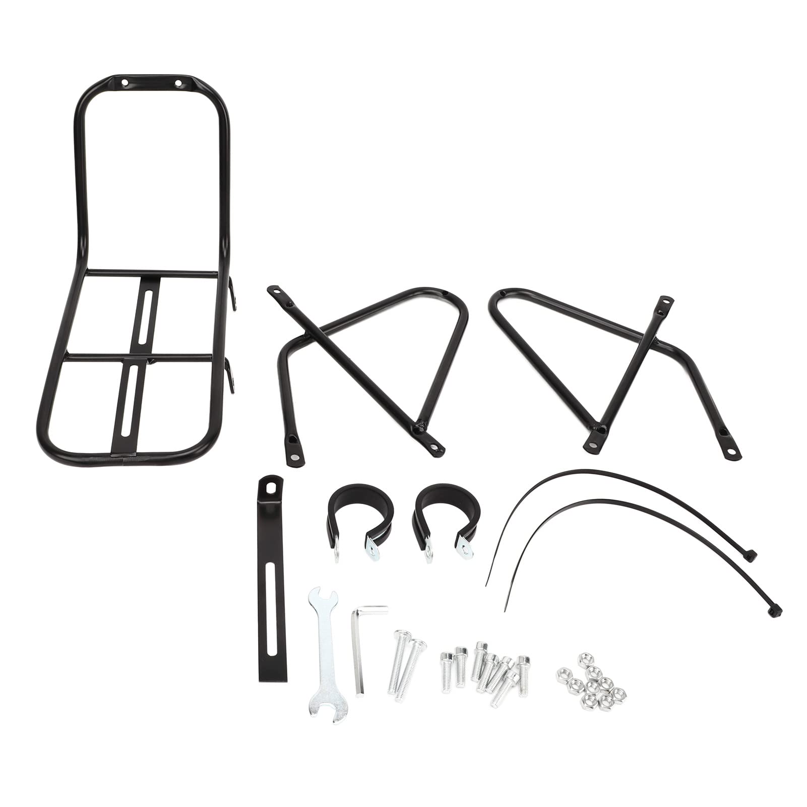RiToEasysports Portaequipajes Delantero para Bicicleta, Portabicicletas de Carga Delantera de Acero de Alta Resistencia para Bicicleta de Montaña Estanterías De Ciclismo Y Almacenamiento