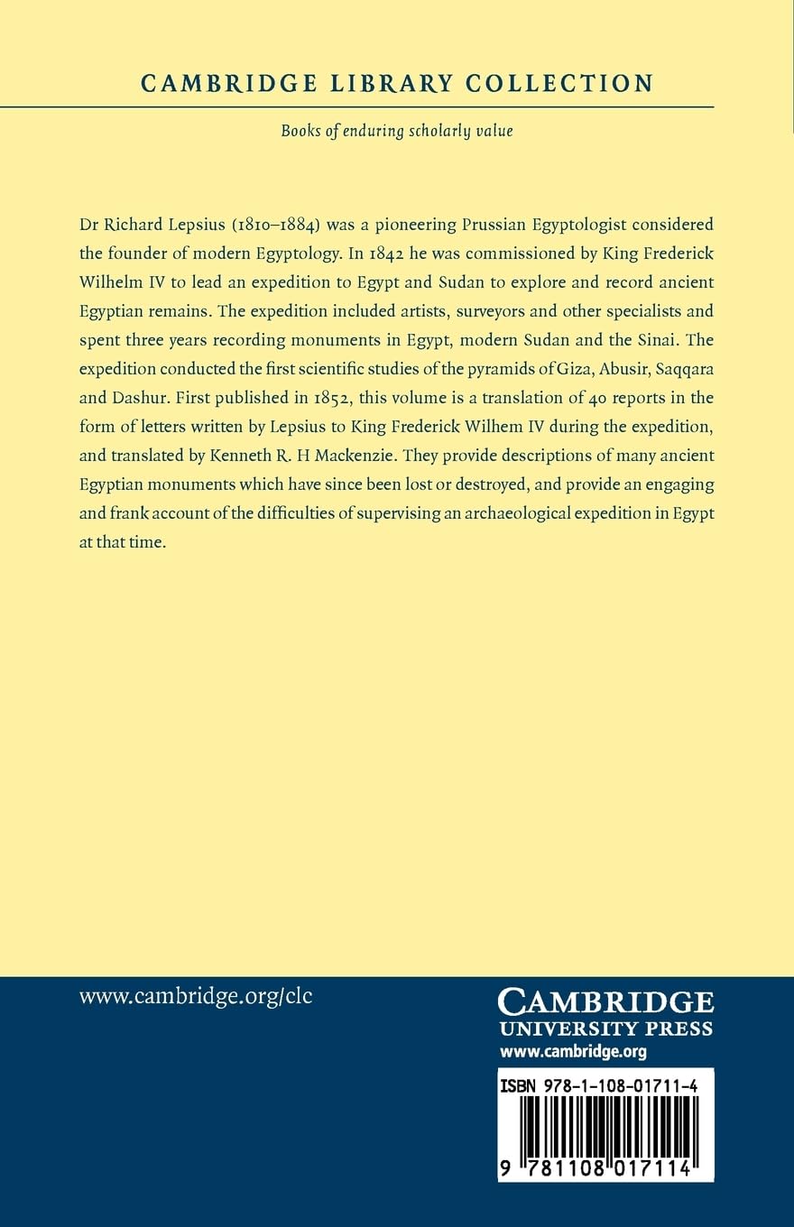 Discoveries in Egypt, Ethiopia and the Peninsula of Sinai: in the Years 1842–1845, During the Mission Sent Out by His Majesty Frederick William IV of Prussia