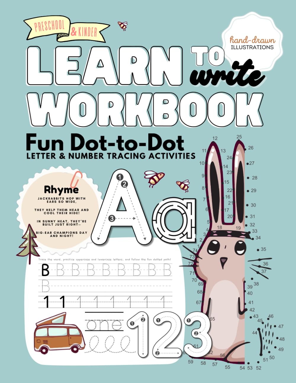 LEARN WITH DOT-TO-DOT ALPHABET AND NUMBERS ADVENTURE: Learn to Write Workbook: Fun Dot-to-Dot, Letter & Number Tracing Activities - 110 Full Color Pages