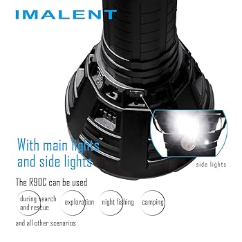 IMALENT R90C Flashlight 20,000 Lumens, 9pcs Cree XHP35 HI