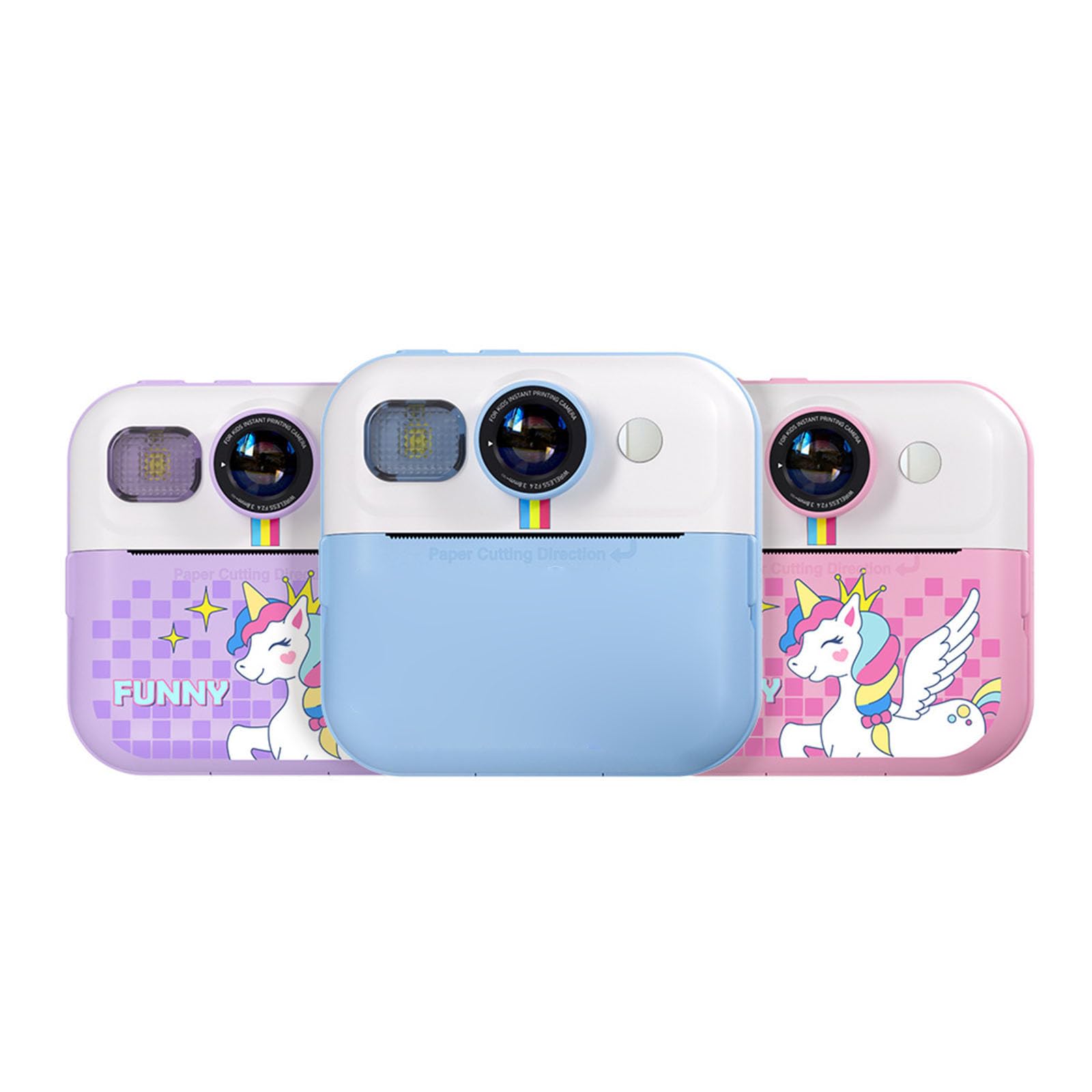 Fotocamera a stampa rapida per bambini con doppia lente da 48 e stampa termica per fotografie creative e divertenti giocattoli fotografici