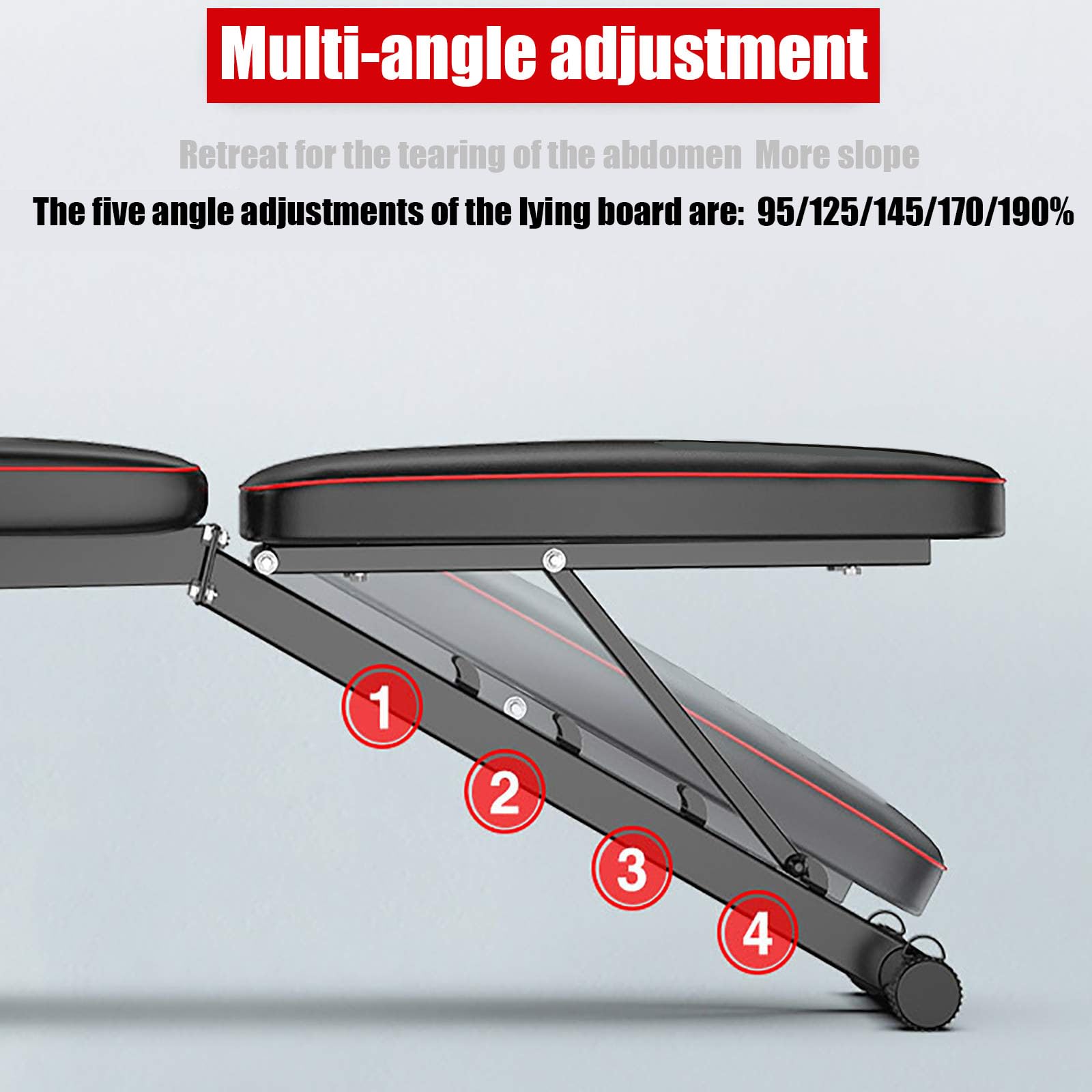Banco De Pesas MusculacióN Ajustable Plegable Multifuncional Inclinable Reclinable, Banco De Peso Plano Declinado Inclinado Abdominales para Fitness Entrenamiento Profesional con Respaldo