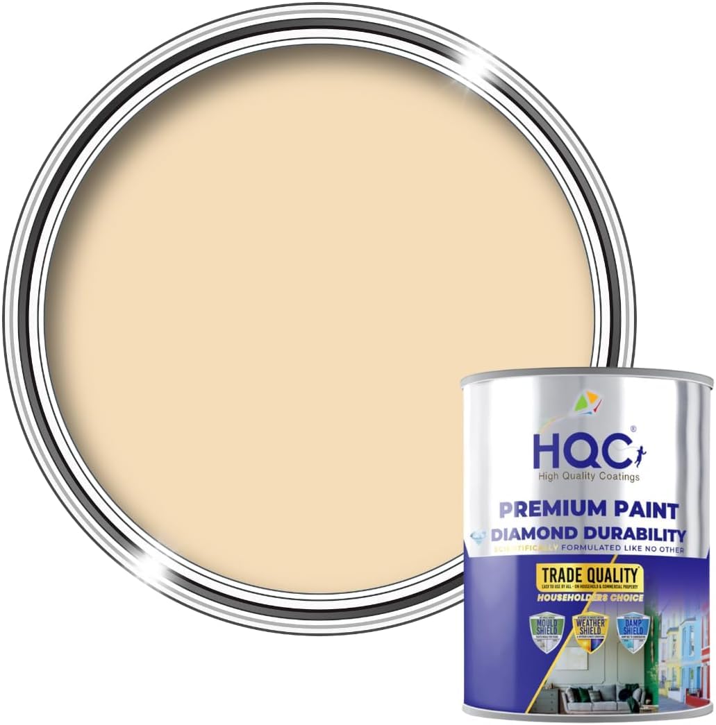 Hqc Light Beige Fence And Garden Paint | Furniture, Shed, Wood, Outdoor Paint | Garden Fence | Quick-Drying | 2.5L