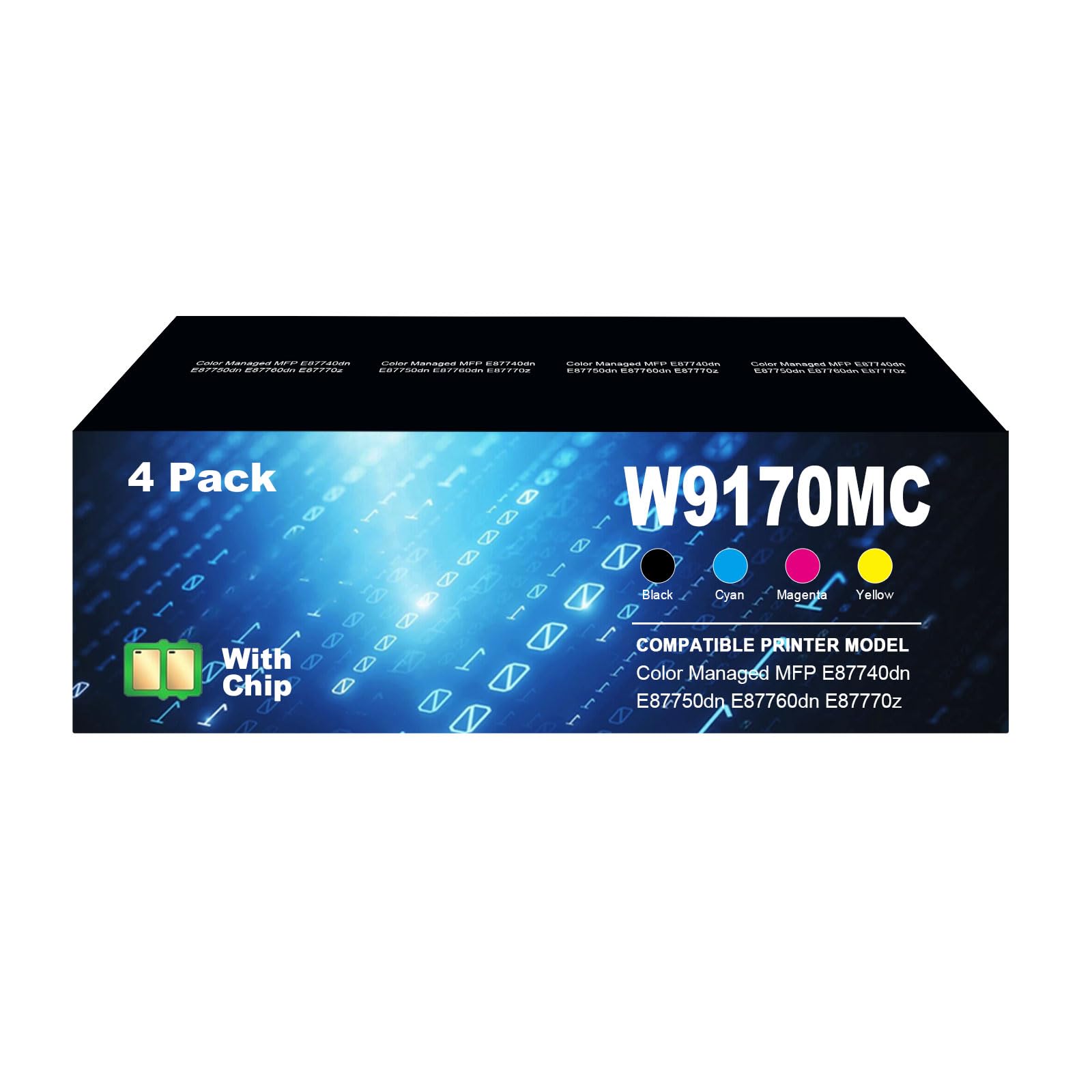 Galada pro Remanufactured W9170MC W9170 Toner Cartridge High Yield Replacement for HP W9170MC W9171MC W9172MC W9173MC for HP Color Managed MFP