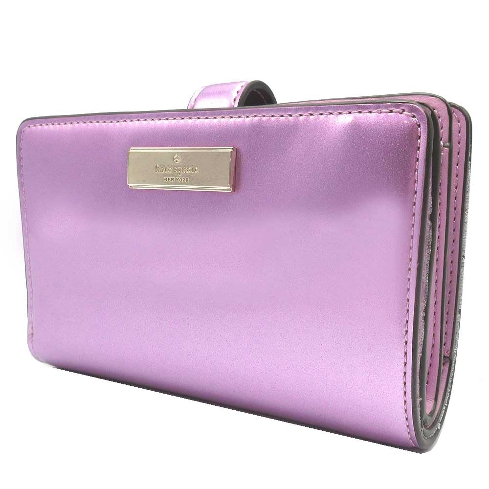 【ギフトBOX付き】ケイトスペード ニューヨーク 財布 二つ折り財布 kate spade NEW YORK ケンジー パテント調 ミディアム コンパクト ウォレット パスケース付き ロゴプレート KK043 001 (ブラック) アウトレット レディース Amazon | [ケイトスペード ニューヨーク]【ギフトBOX付き】財布 二