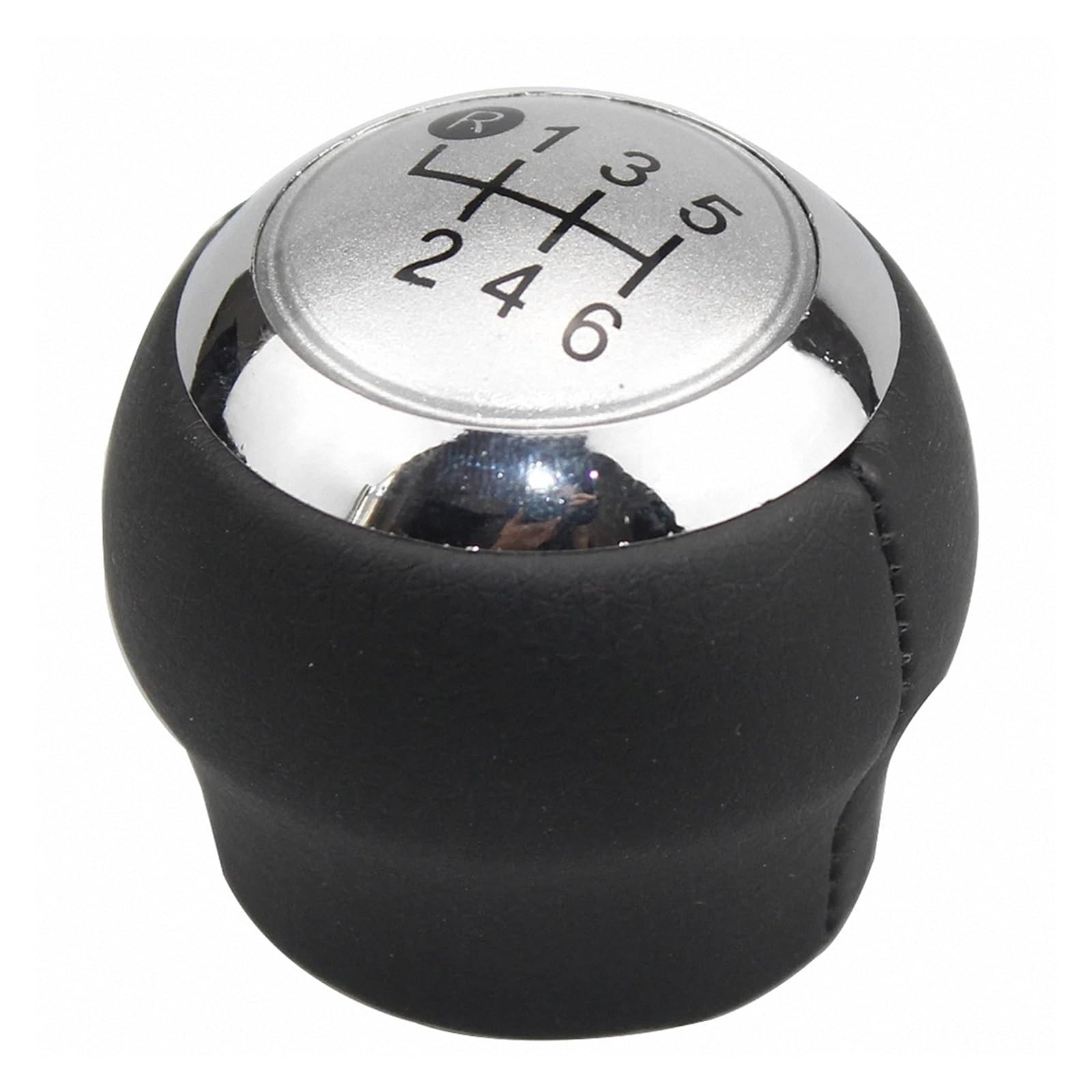 Mkgkacvcpt Silver 6 Speed Knob Only Shift Lever Knob Manual Upgrade For Toyota For Corolla For Rav4 Avensis For Yaris Verso Auris Aygo 5-Speed / 6-Speed Black/Silver Stylish Gear Shifter 1 Gear Head(Silver 6 Speed)