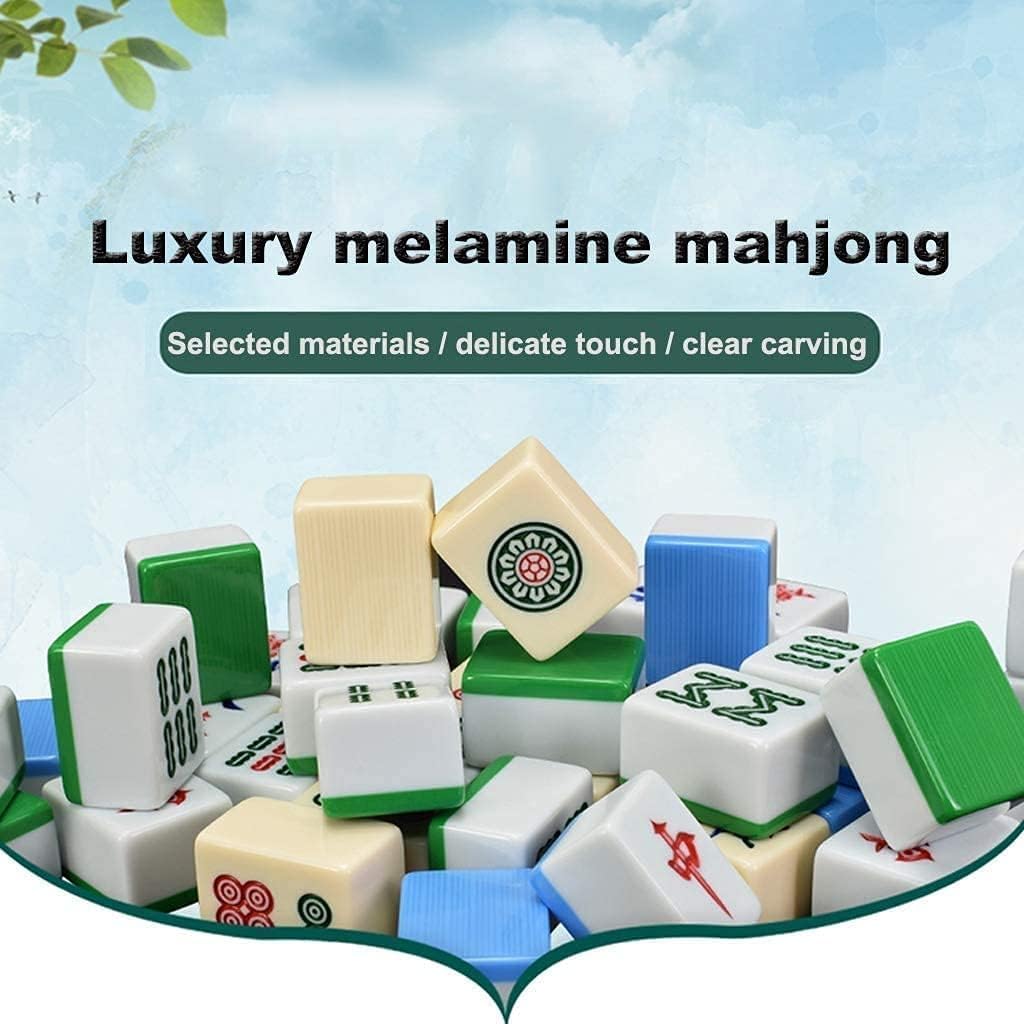 Coffret de Jeu de Mahjong Classique avec boîte en Aluminium argenté, Produits de Loisirs et de Divertissement