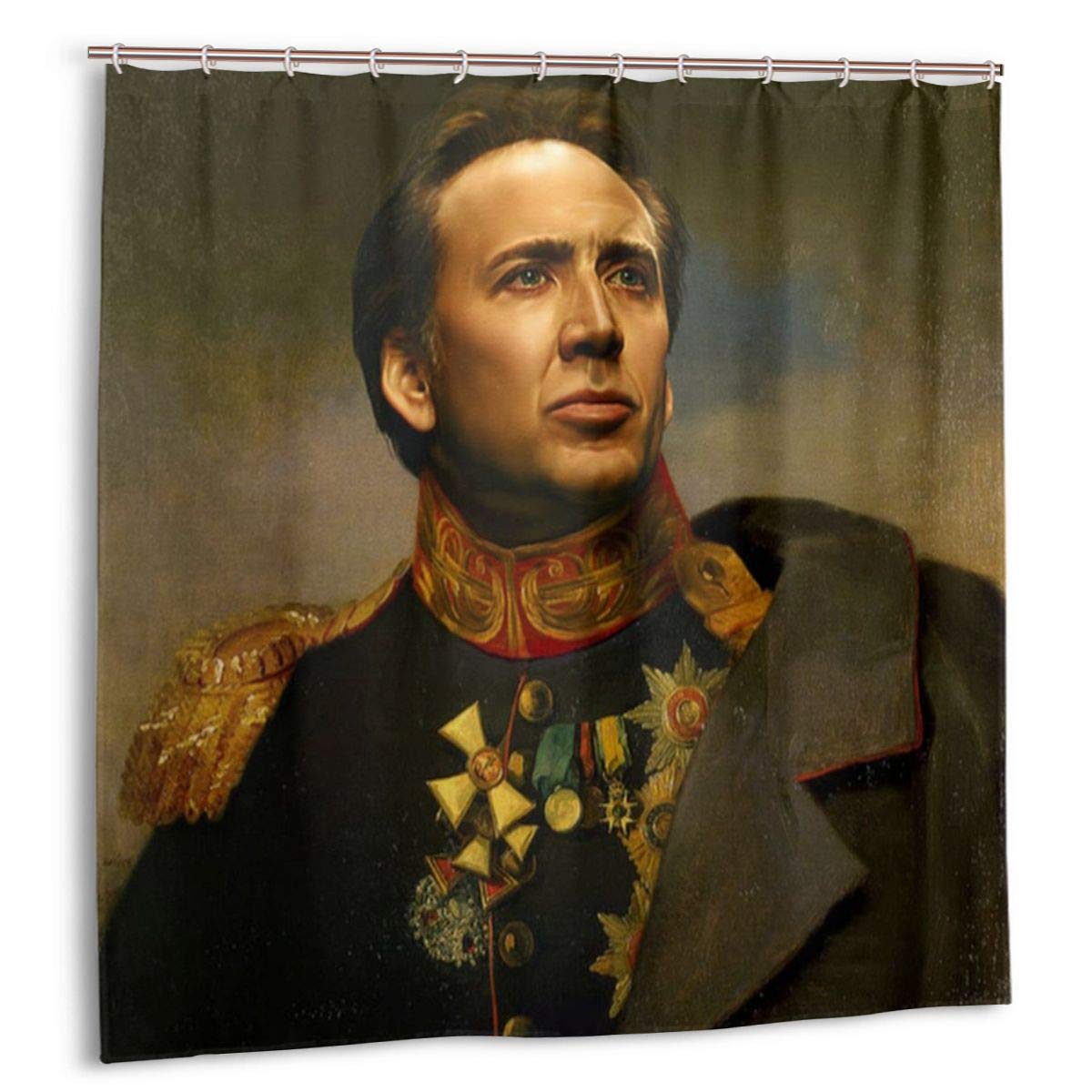 Junip Nicolas Cage Shower Curtain Set for Bathroom Decor Waterproof Polyester Fabric Shower Curtain 72x72 in