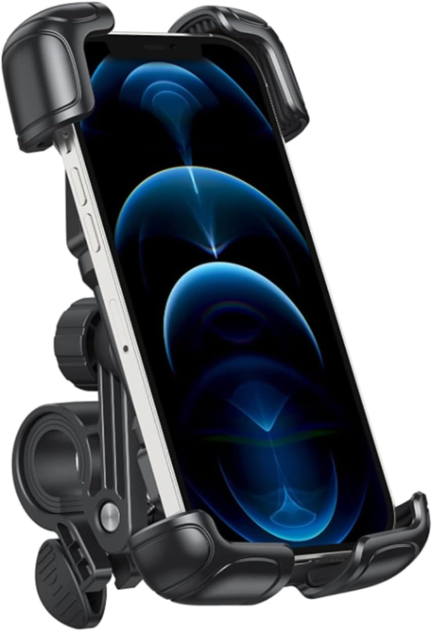 Motorcycle Crossbar Mount & Quick Grip XL Holder for iPhone 13 (sku 58621)