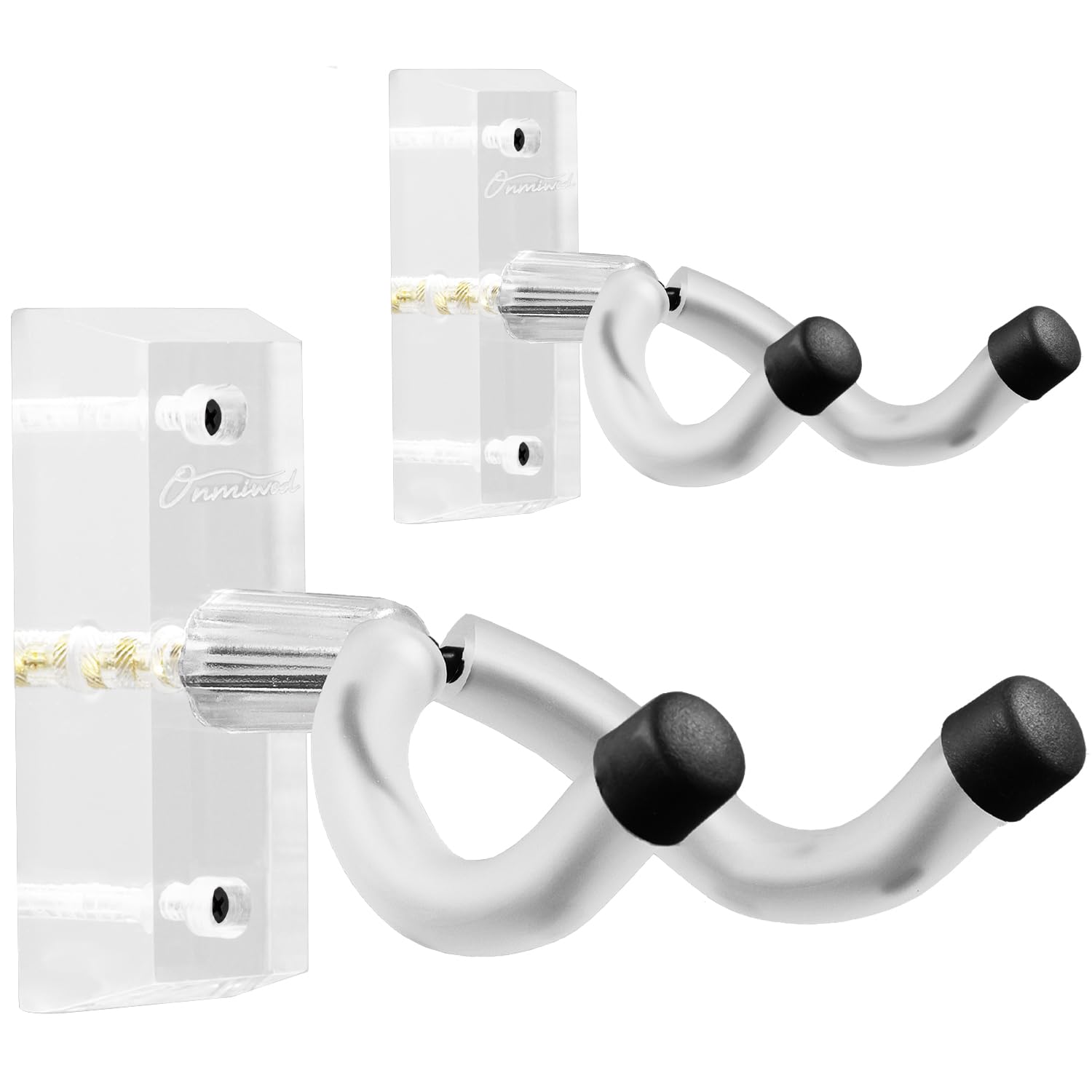 Onmiwod Soporte de pared acrílico para guitarra, soporte de pared de guitarra en forma de U, soporte de pared para guitarra acústica, guitarra eléctrica, banjo, bajo, para guitarristas y hombres