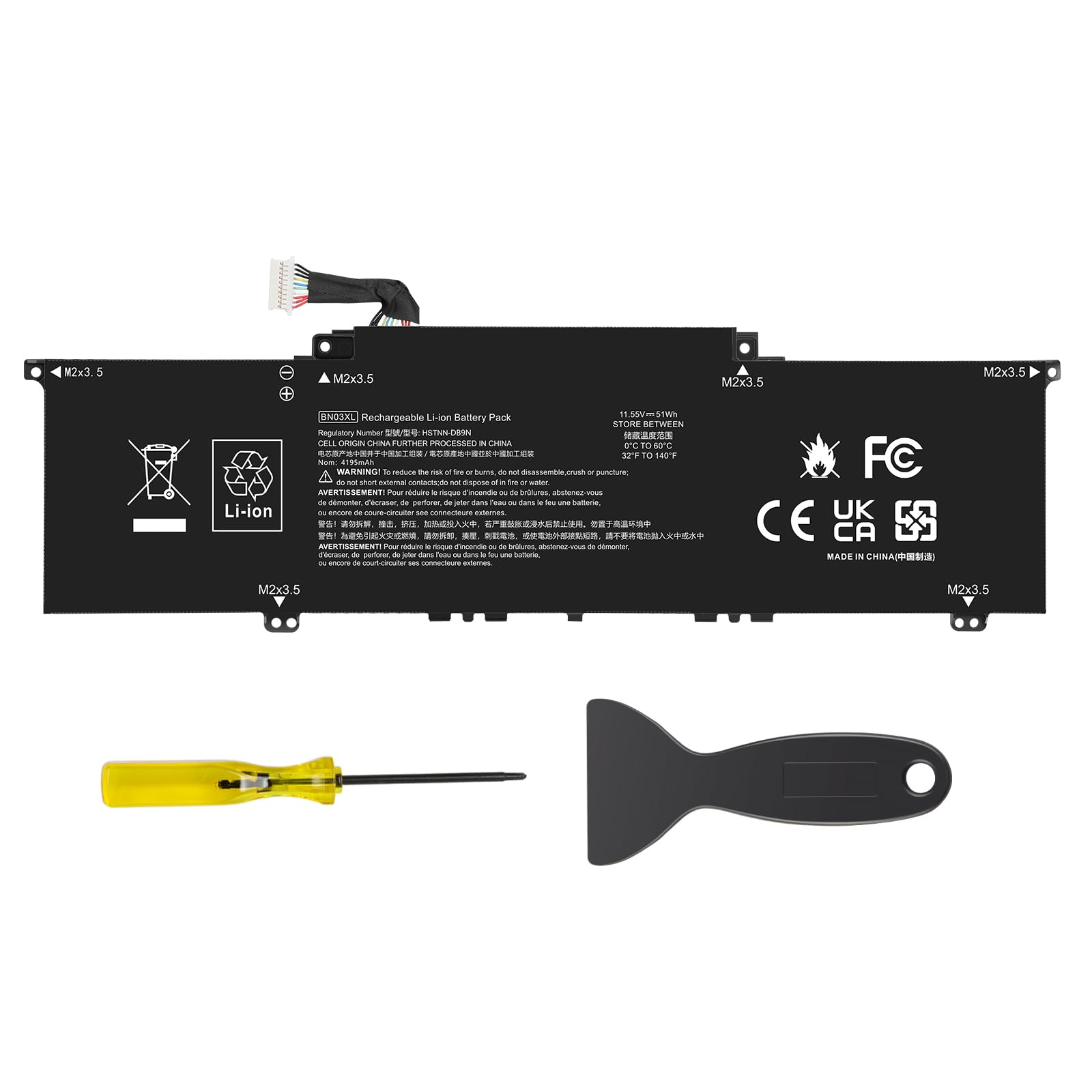 ASUNCELL 51WH 11.55V BN03XL Batería de Ordenador Portátil para HP Envy X360 13-AY 13-AY0000 15 2020 Series, Envy X360 13-BA 13-BA0000 13T-BA000, BN03XL L76965-271 HSTNN-DB9N HSTNN-OB10 L73965-271