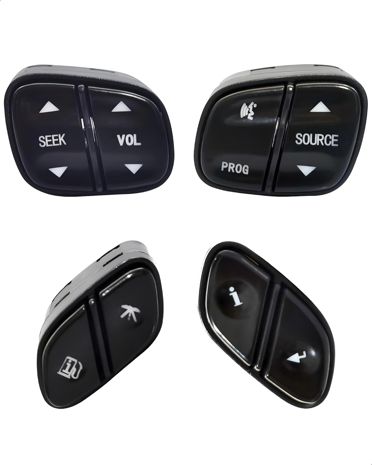 Steering Wheel Control Switch Button Compatible with 2003-2009 Chevy, GMC, Cadillac, Hummer, Buick - Silverado, Suburban, Tahoe, Sierra, Yukon - Replace OE# 1999442 1999443 21997738 21997739