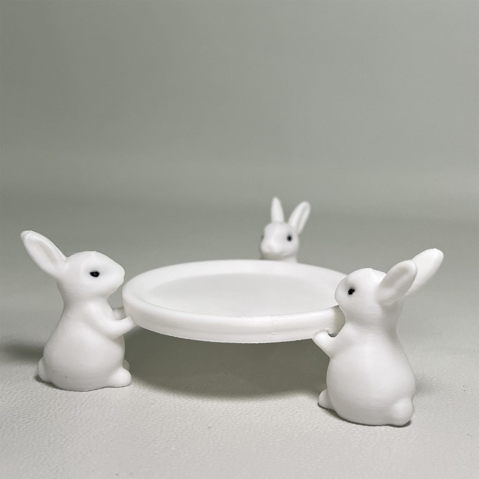 Alzata per torta a forma di coniglietto pasquale, design, 9,7 x 8,3 x 4 cm, supporto in ceramica per torte, e per organizzare gioielli o piccoli oggetti