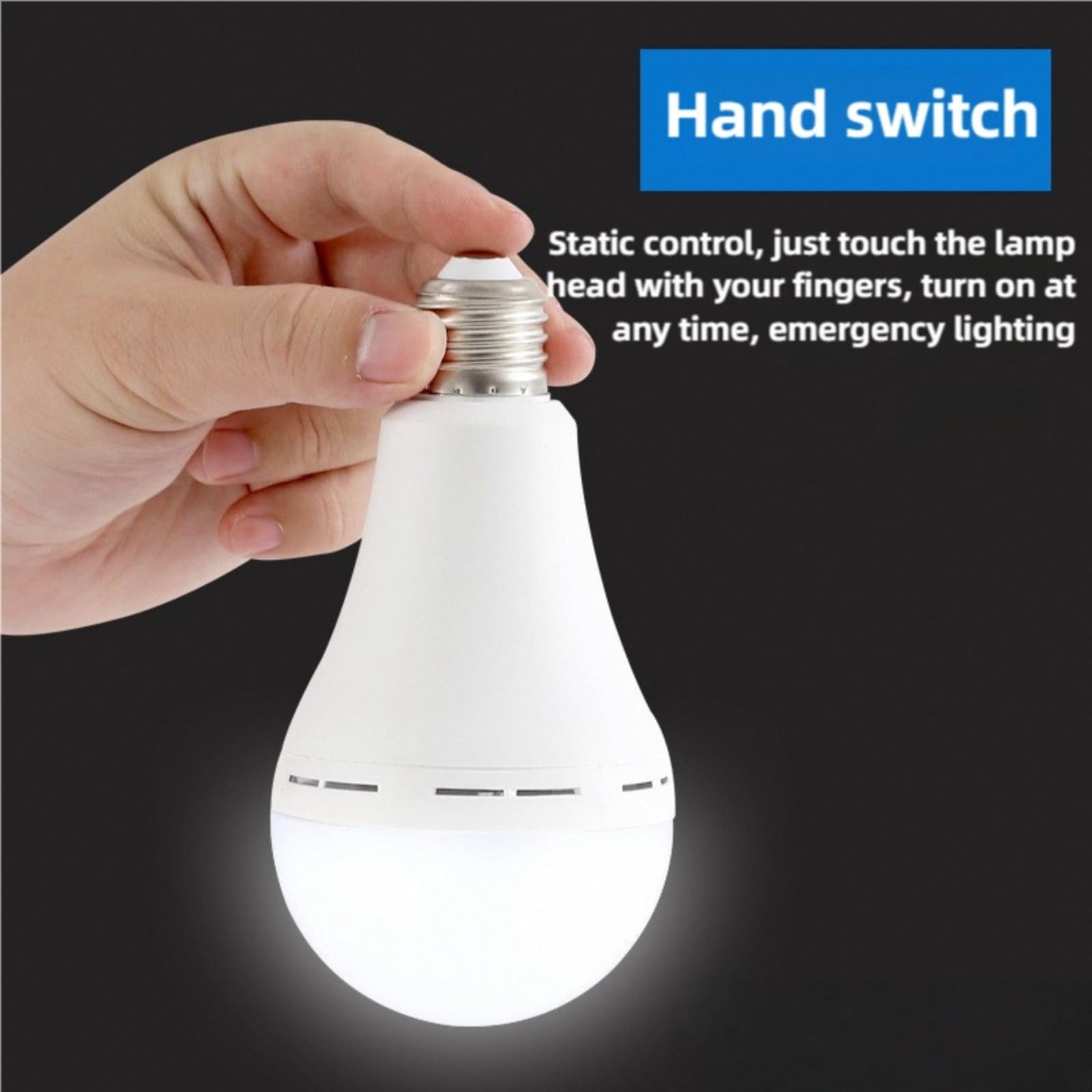 4/6 Pack Rechargeable Emergency Light Bulbs, Emergency Rechargeable Light Bulbs for Power Outage, Attery Powered Energy Efficient LED Light Bulb 6000K Daylight, for Home Power Outage Camping (6PCS)
