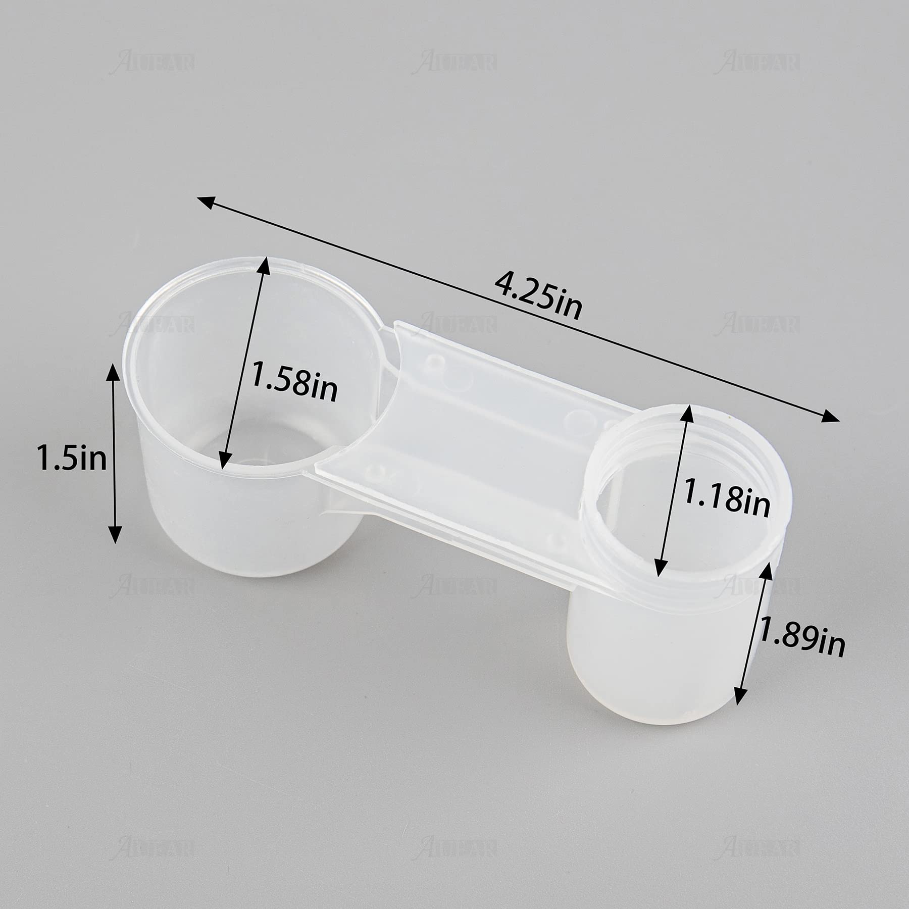 AUEAR, Set of 12 Bird Drinker Feeder Cup Soda Pop Water Bottle Plastic for Pigeons Parrot Chicken Supplies (Clear)