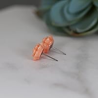 Vista 28 de Aretes hipoalergénicos de suculentas Pretty Smart para orejas sensibles