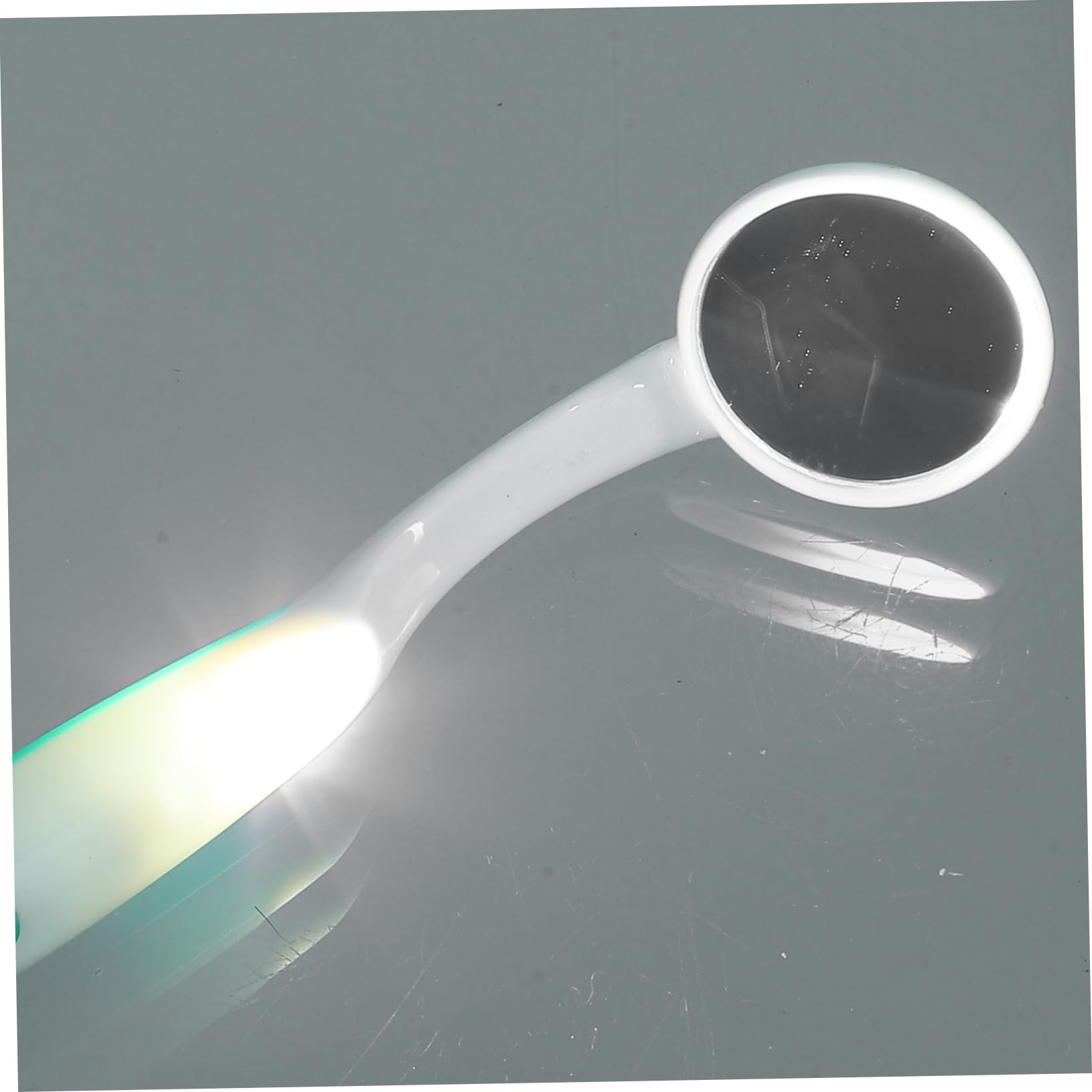 Specchietto Denti Luce LED Verde in Plastica, Specchietto Dentale Antifog per Ispezione Sicura e Pratica dei Denti per Uso Dentistico