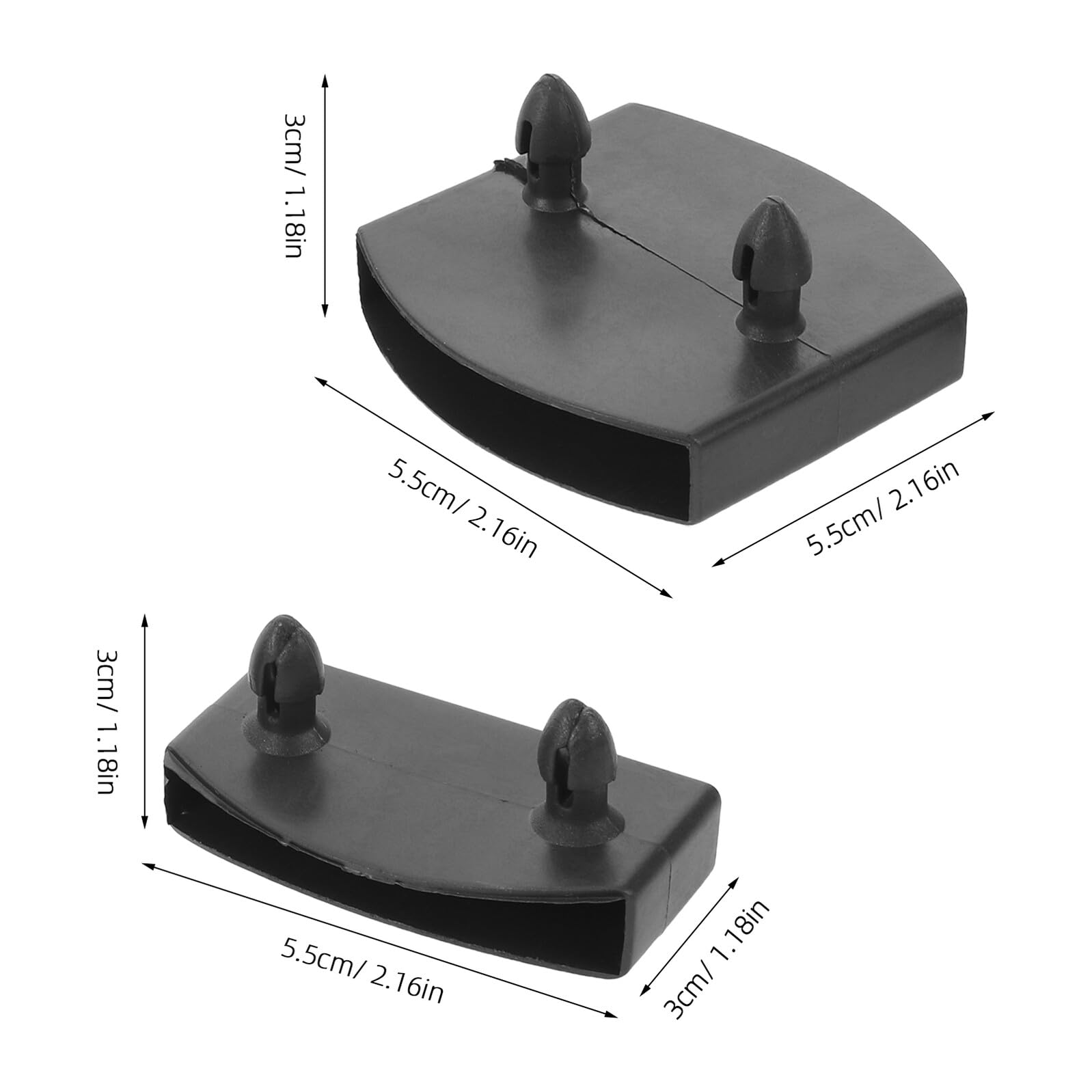 Soportes de Plástico para Listones de Cama 72 Piezas Negro