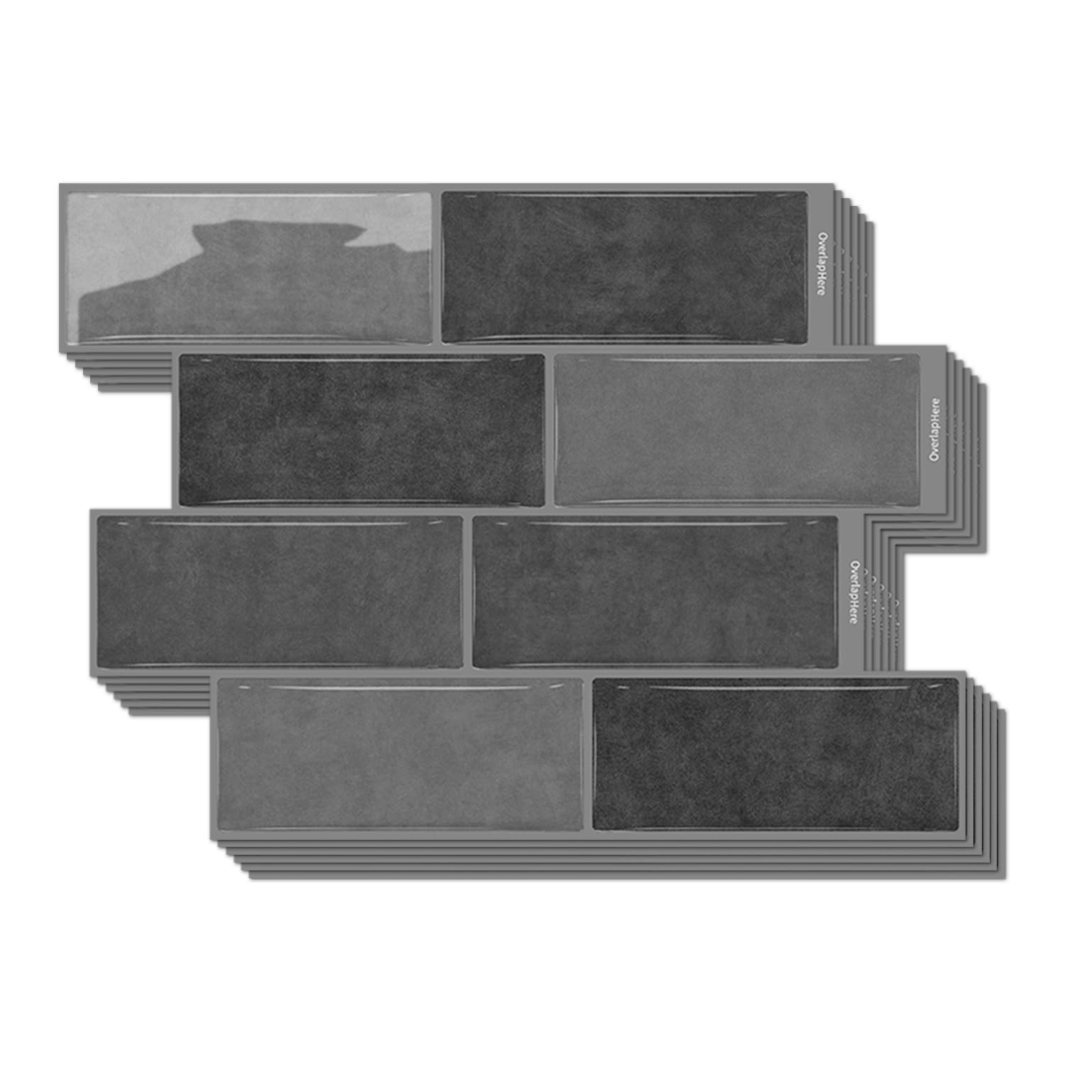 Sohouu 24Pcs 3D Epoxy Wall Stickers Self Adhesive Waterproof Oil Proof Tile(24Pcs)