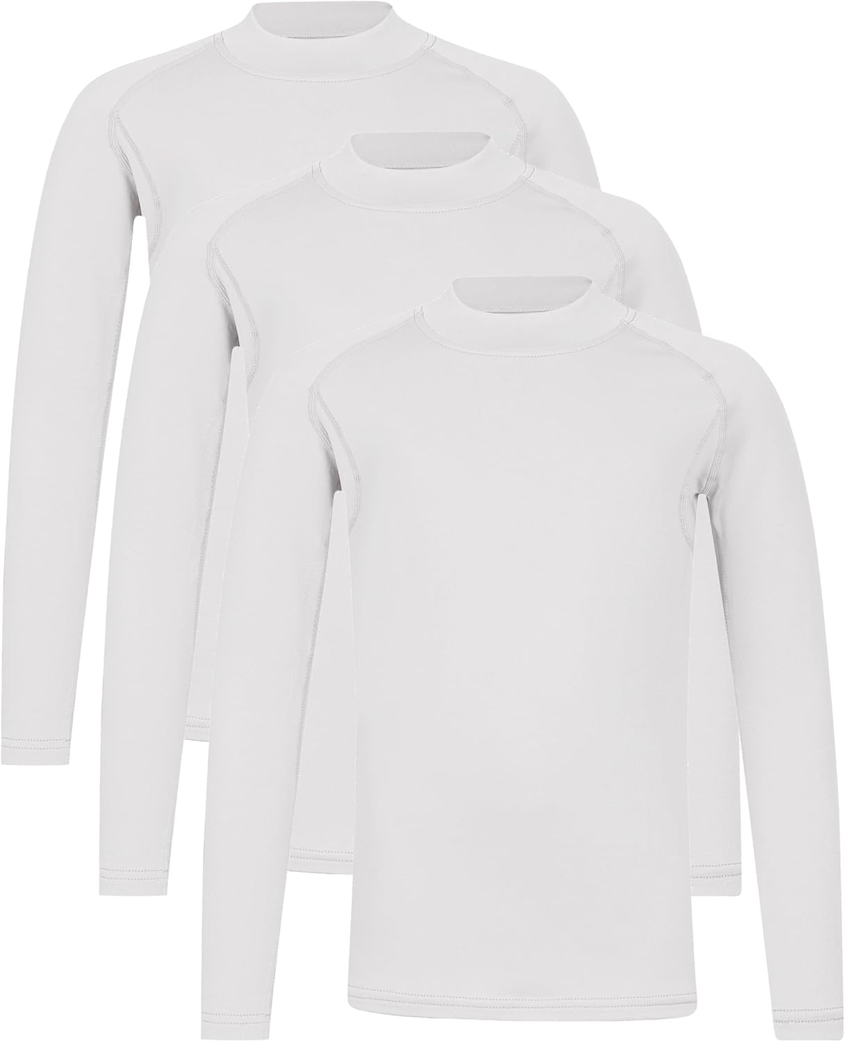 Youth Boys ＆ Girls Thermal Compression Shirt Long Sleeve, Athletic Fleece Base Layer Undershirt Football Baseball