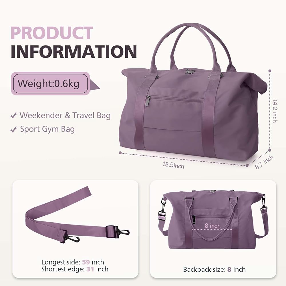 Amazon.com | Travel Duffle Bag, Waterproof Weekender Bag Amazon.com | Travel Duffle Bag, Waterproof Weekender Bag