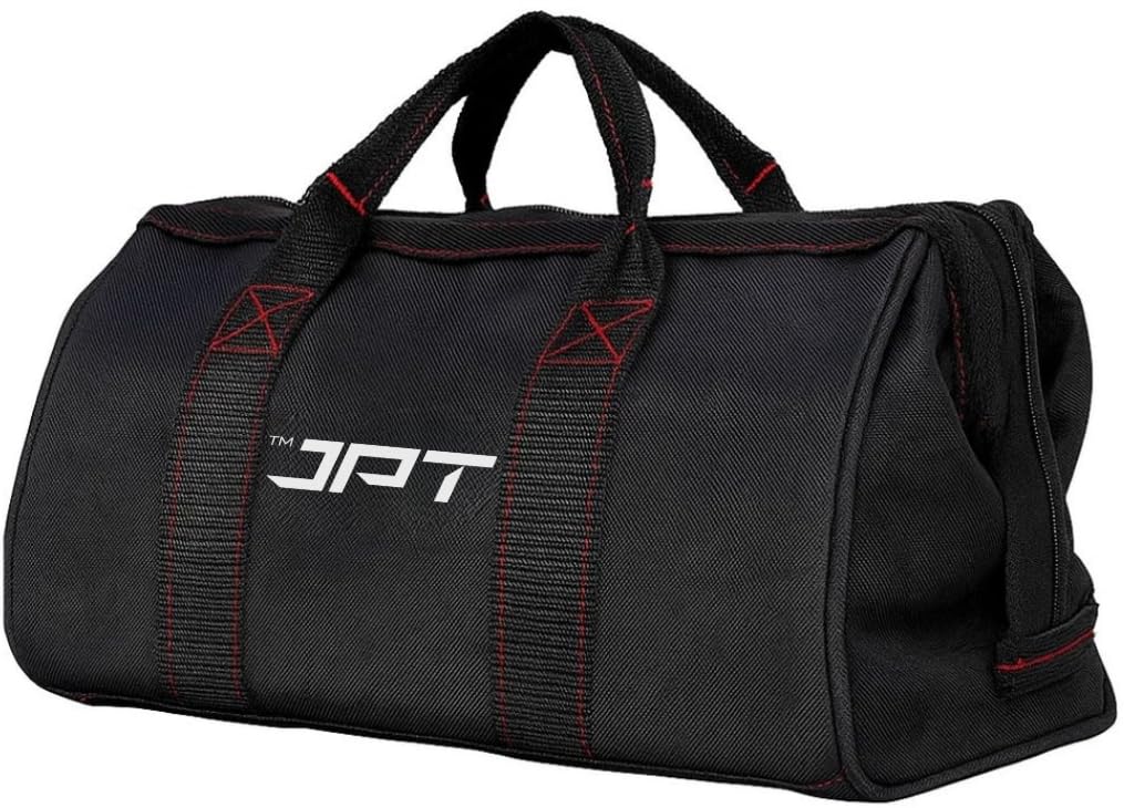 JPT 13-Inch Heavy Duty Tool Bag, Wide Mouth Tool Storage Bag, Large Capacity Tool Tote Bag for Electricians, Power Tools Organizer-image-36