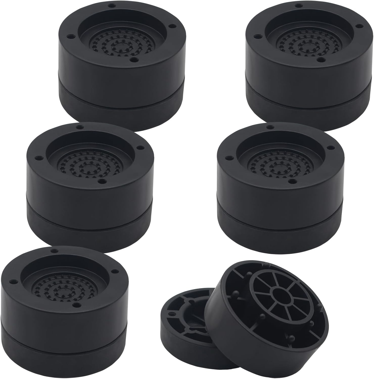 HANIHUA Furniture Risers 1 inch Bed Risers (Set of 6) Black