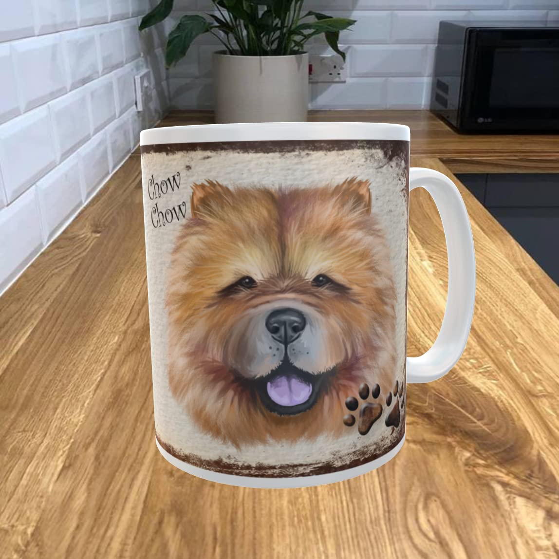 Shawprint Limited Chow Chow 11oz Coffee Mug My Dog's Rules Theme 598DRMUG