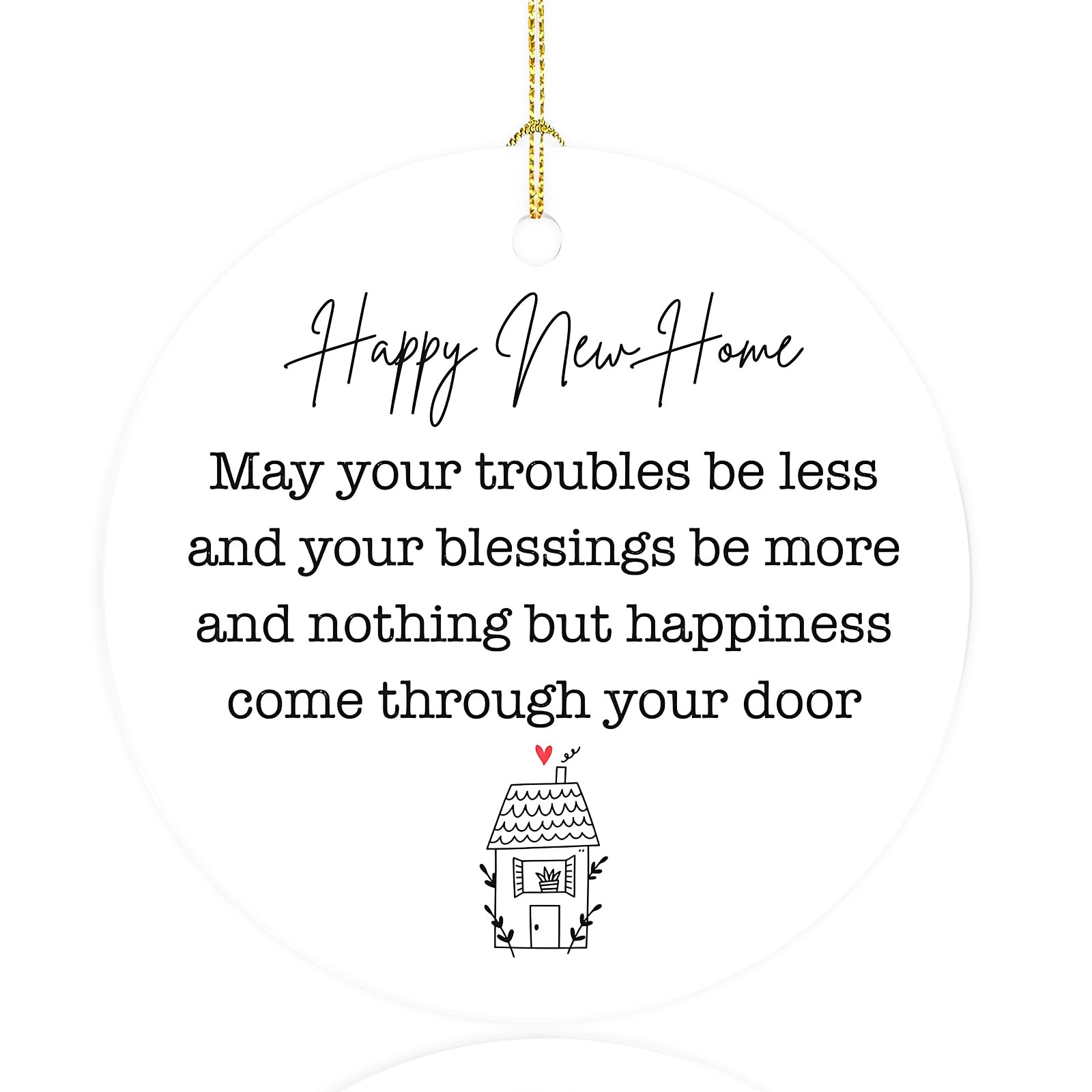 Virelle White New Home Card Housewarming Hanging Ornaments For Friends Neighbors Couples And Families Home Decor Gifts Moving Present Housewarming Gift Idea