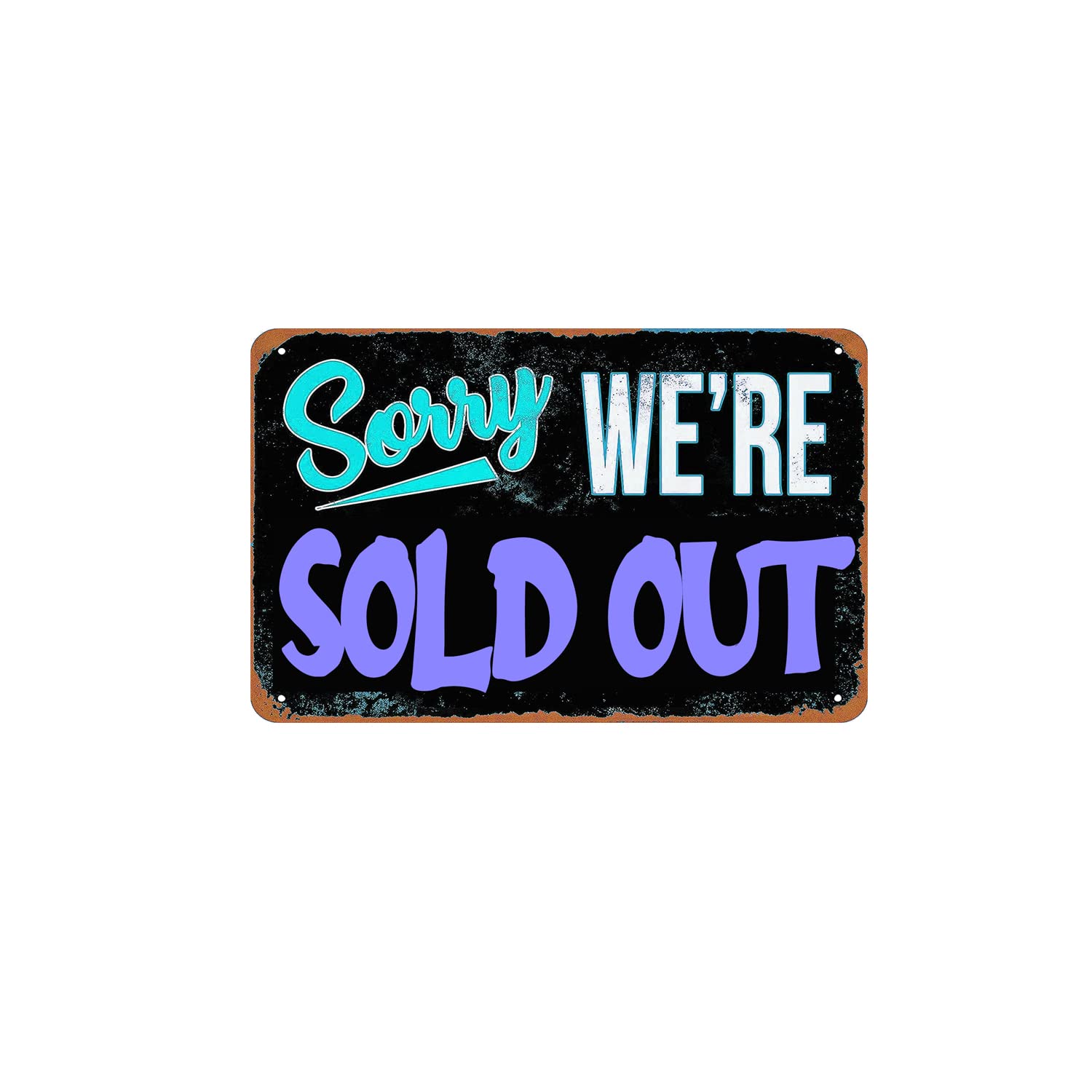 Sitrmgh Sign Sorry, We're Sold Out -Vintage Wall Decor Art For Restaurant Wine Coffee Bar Wall Decoration Plaque 8X12 Inches
