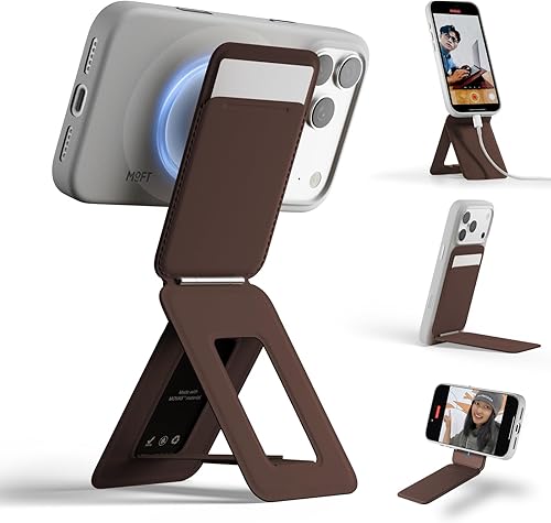 Miniatura 35 de MOFT Trípode para teléfono con palo selfie para iPhone, soporte de iPhone de múltiples ángulos, soporte de teléfono ligero y portátil, imanes Seafoam