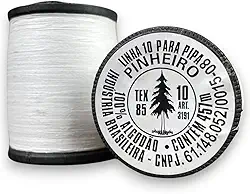 Linha Pinheiro para Pipa, Fio 10, 500 Jardas, Tex 85, Branco, 100% Algodão 1 Unidade