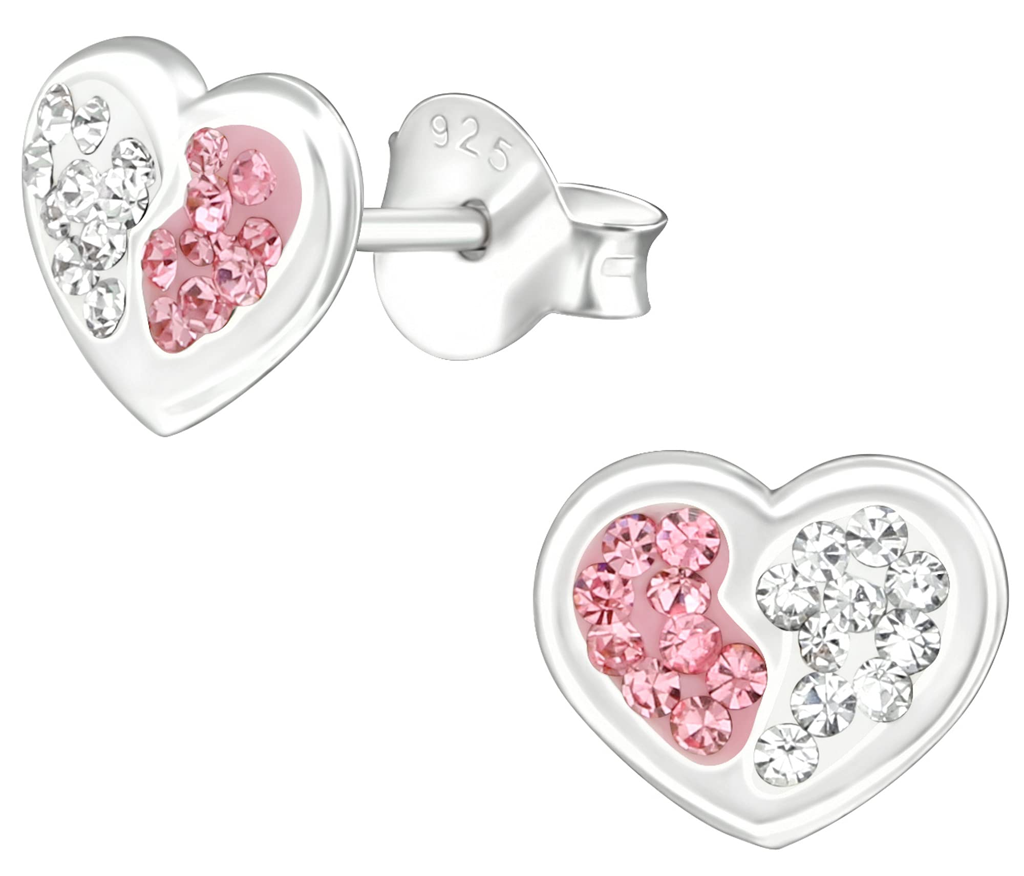 Aww So Cute 92.5-925 Sterling Silver Heart Stud Earrings for Women And Kids Girls Pure Silver (ER1312) (B09FY48DN8) Amazon Price History, Amazon Price Tracker