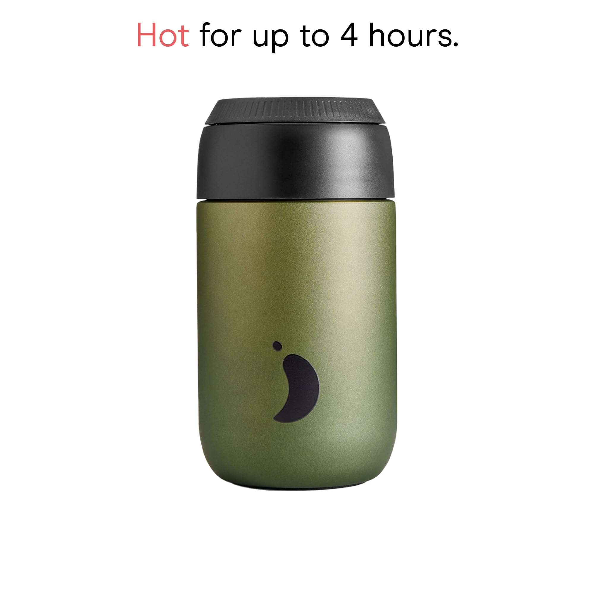 Chilly Tazza Termica da Caffè - Tazzine da Caffè con Coperchio e Doppio Fondo - Acciaio Inox - 500ml - Pastellrosa
