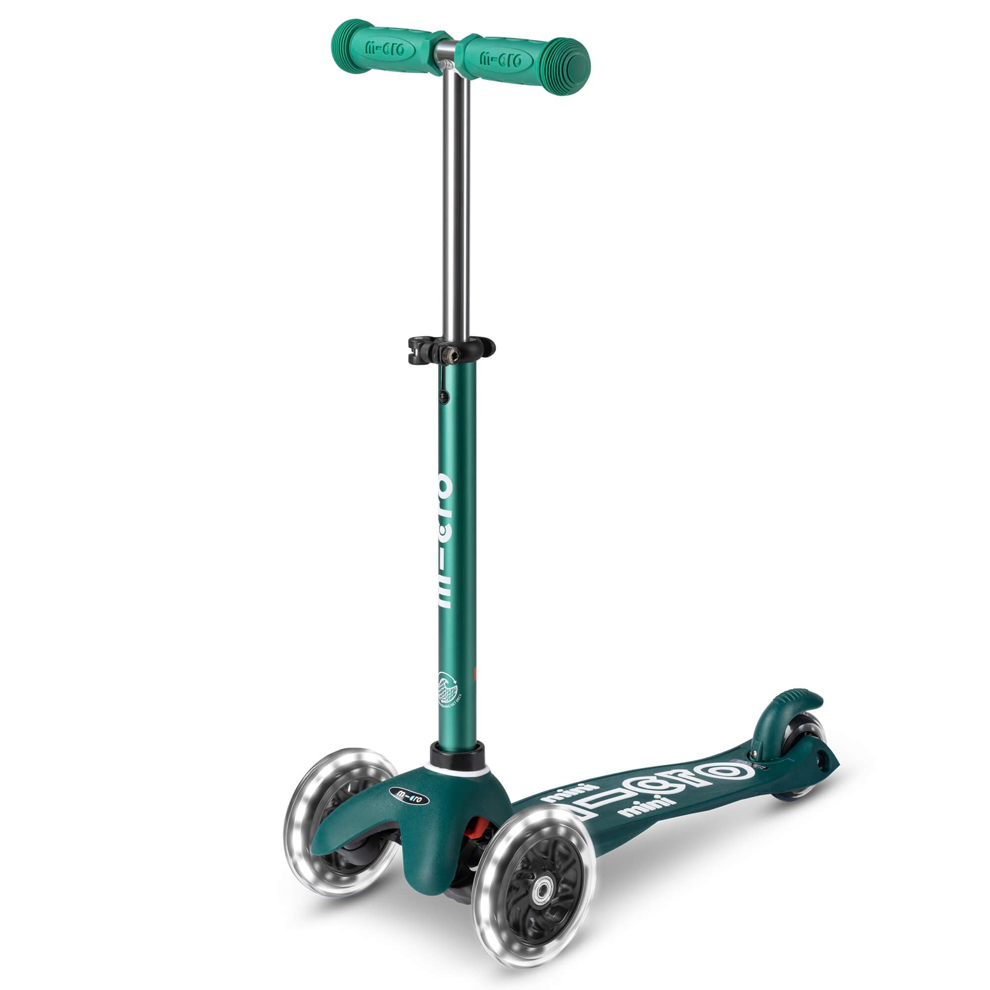 Micro Scooters | Mini Micro LED Eco Children's Scooter | Handlebar Adjustable | Light Up Wheels | 2-5yrs | Boys & Girls | Green โ image 1