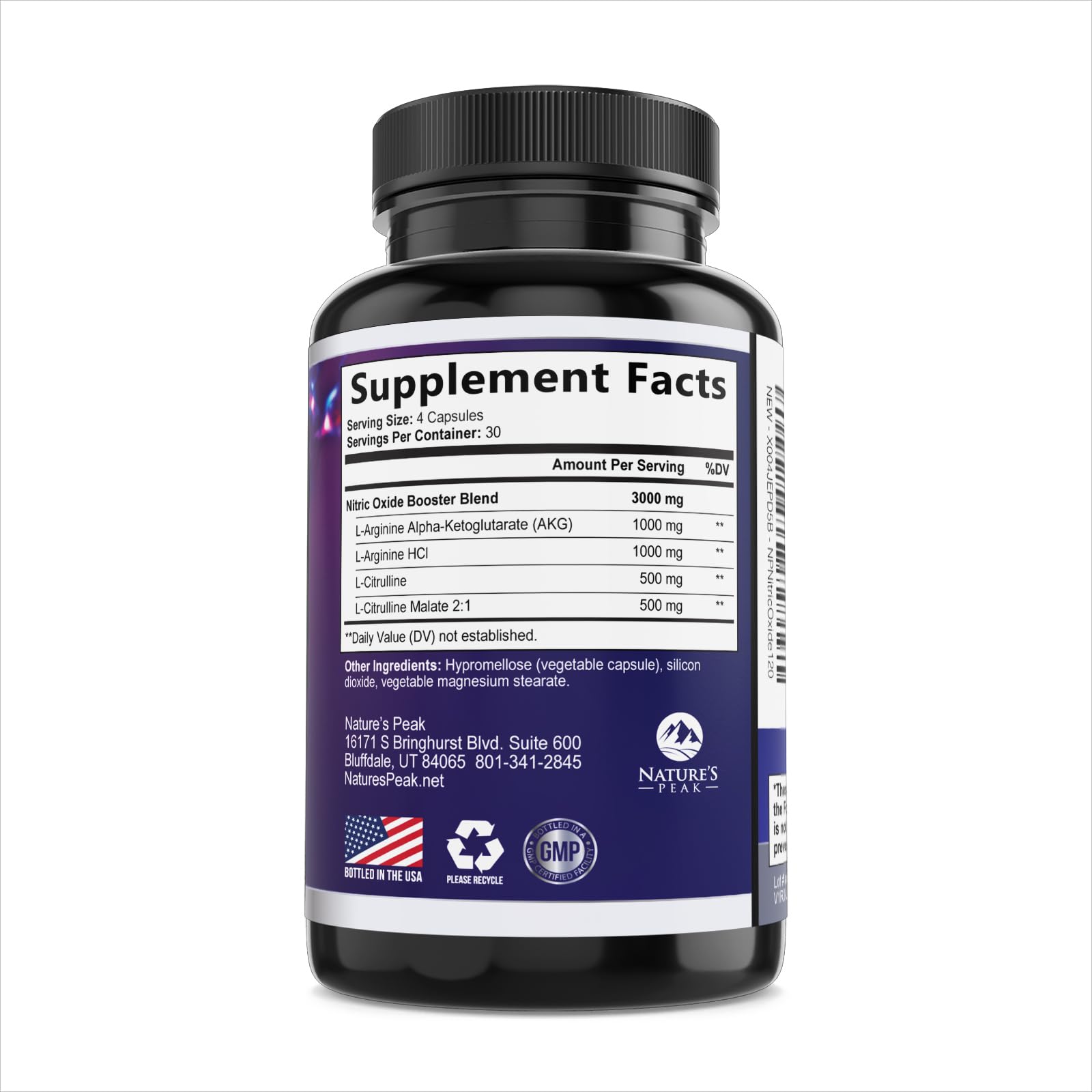 Extra Strength Nitric Oxide Booster - 3X Strength L-Arginine, Citrulline, & Beta Alanine - Premium Nitric Booster Natural Energy, Muscle & Heart Support, Bottled in USA for Men & Women - 120 Capsules — Amazon image 9