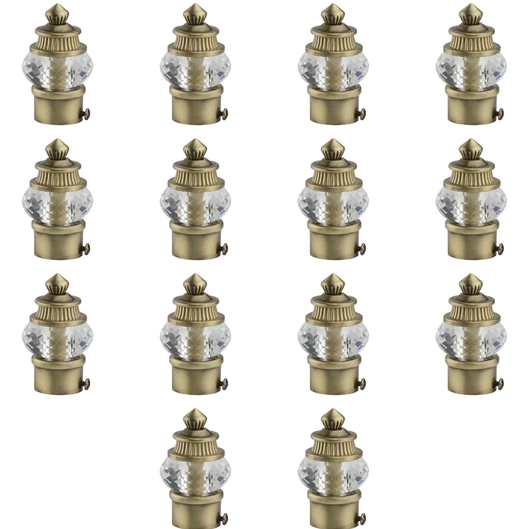 SPOTBIA® Rust Free Stainless Steel Curtain Bracket Parda Holder Rod Pocket Finials Designer Door and Window Rod Support Fittings (Pack of 14, Gold) (B0C2ZK9LNC) Amazon Price History, Amazon Price Tracker