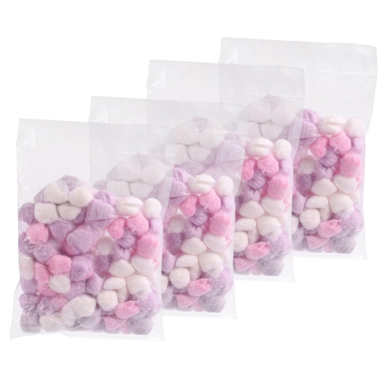 Mikinona Nail Polish Removal Cotton Balls 4 Pack Soft Cotton Balls Strong Absorption for Nail Care