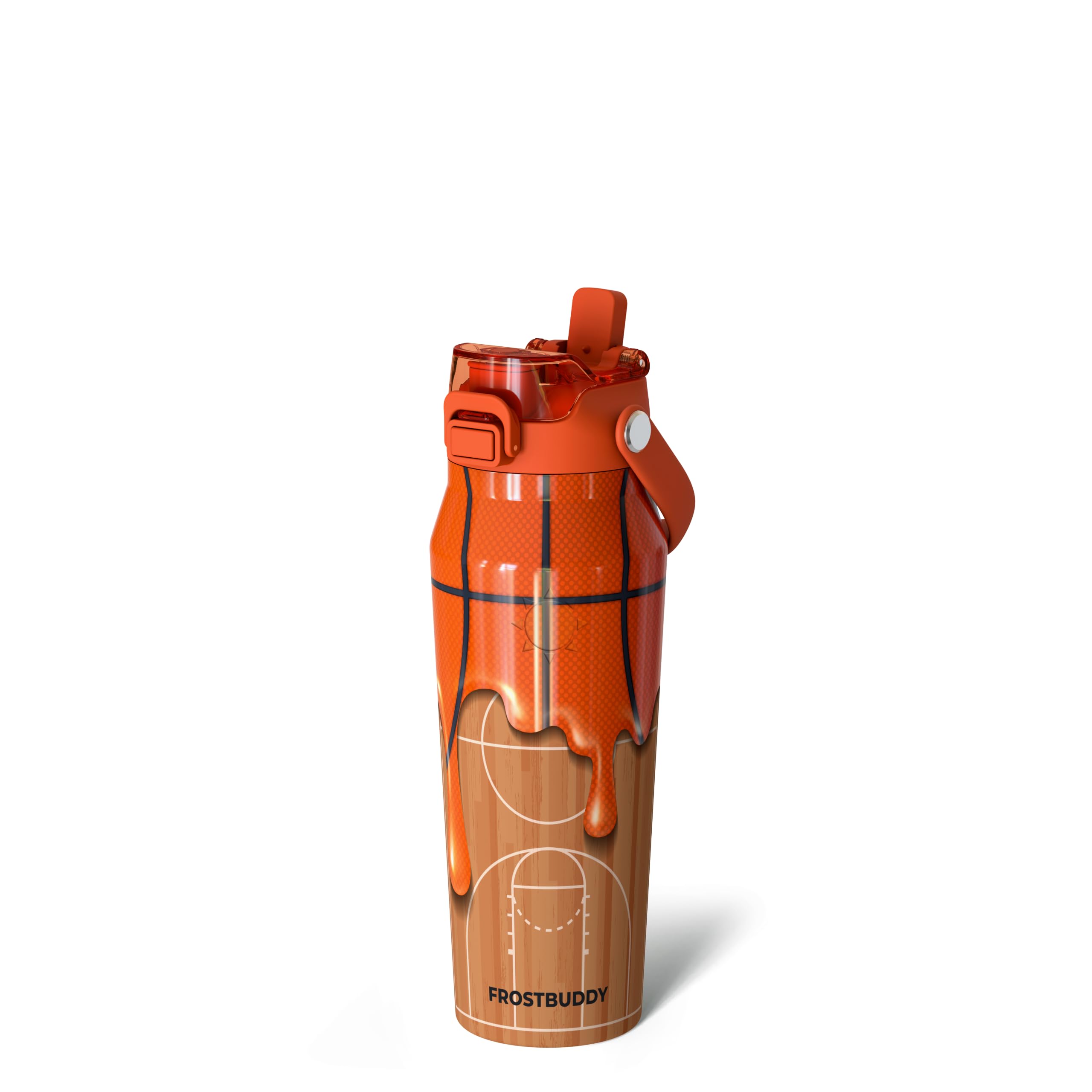 Frost Buddy 24oz Insulated Water Bottle - Straw & Chug Lid - Leak-Proof | Insulated Stainless Steel Water Bottles, Kids Insulated Water Bottle