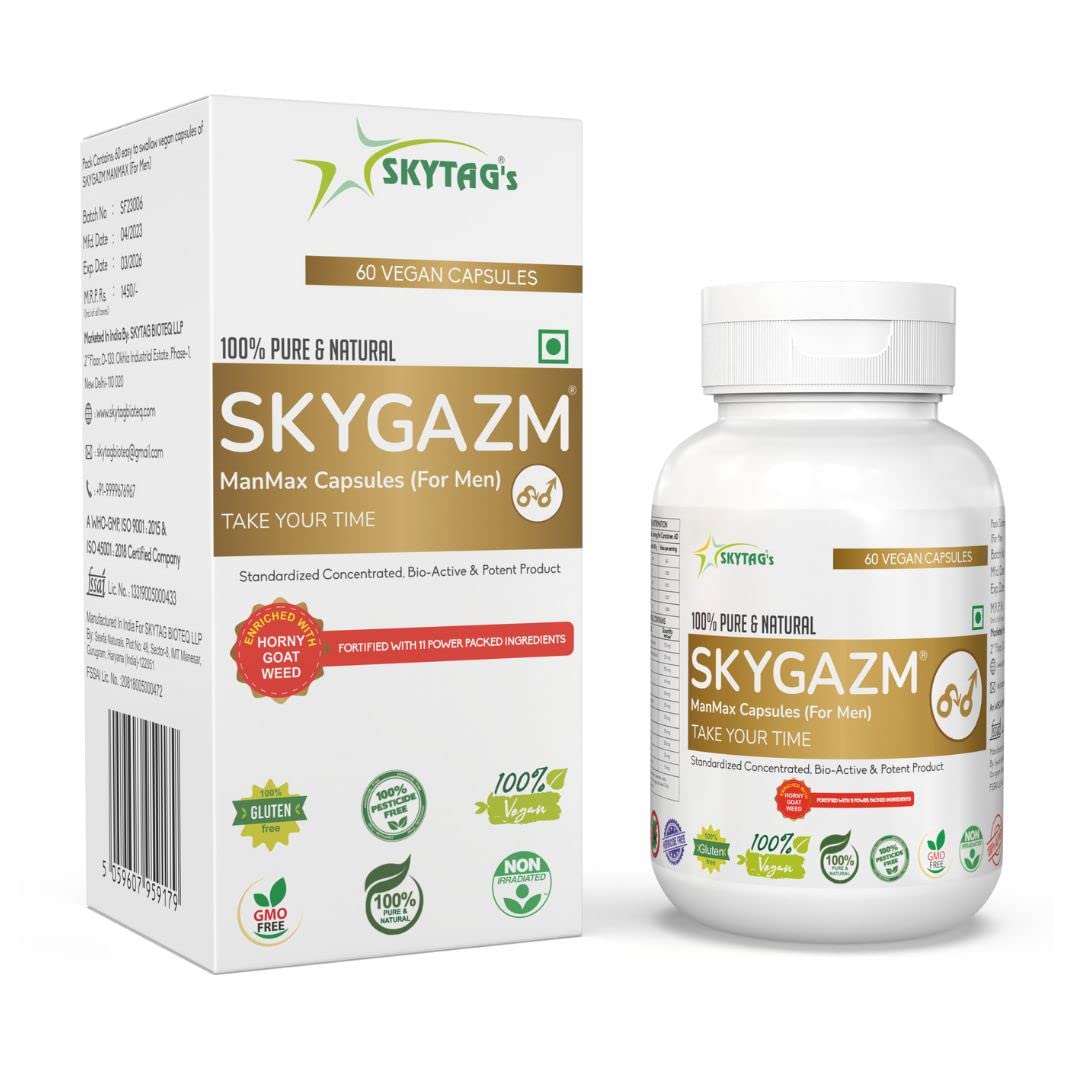 Skytag Bioteq Skygazm Manmax Capsules for Men Herbs For Energy, Vitality : 60 Capsules