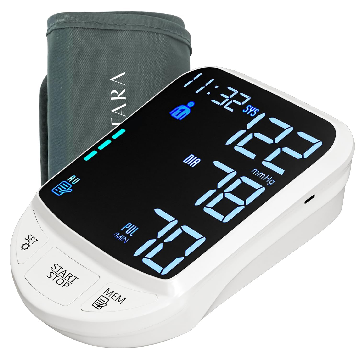 Antara AGEasy (Max Group) Automatic BP Monitor | Digital Blood Pressure Machine | Large 4.7” LED Display | Clinically Accurate | 2 Users Memory (180 Readings) | Adjustable Arm Cuff (22–42 cm) | 2-Year