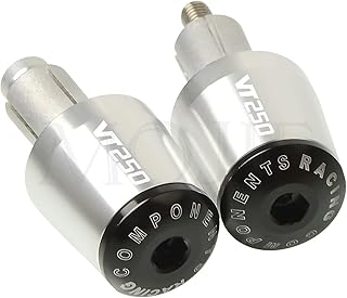 Bar Ends Acessórios Para Motocicleta 7/8" 22mm Punhos De Mão Guidão Tampa De Extremidade Para Honda VT250 VT 250 MC20(SPADA) Plug (Color : Silver, Size : 7/8" 22mm)