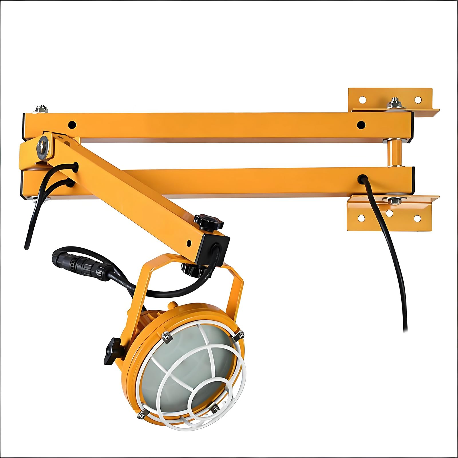 Lbmed Light 50W Led Loading Dock S, Ip65 Double Swing Arm Dock 360° Rotatable Led Lamp Head, 6000 Illuminance, Wide Irradiation Range, Soft Non-Scattering Long Lifespan