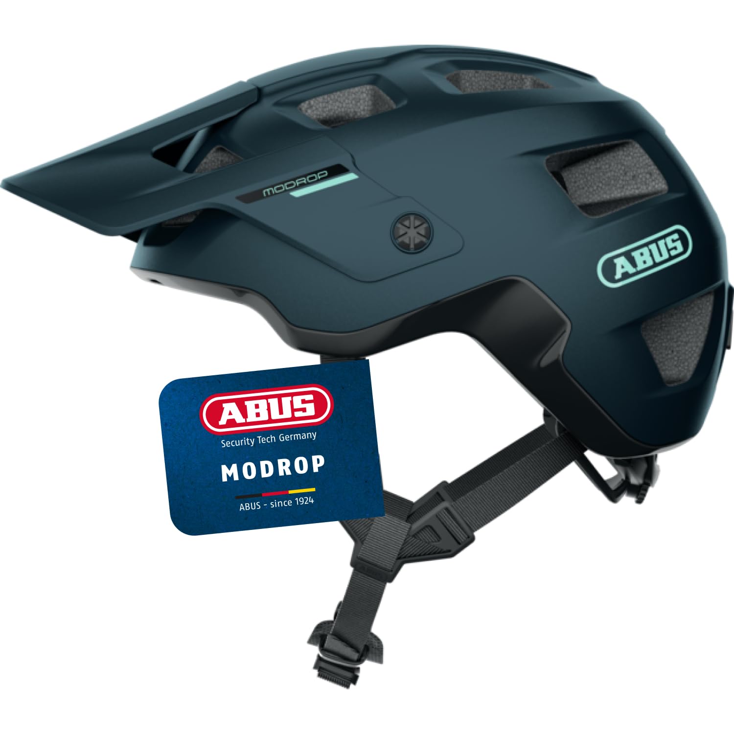 ABUS Casco MTB MoDrop - Casco de Ciclismo Robusto con Buena ventilación para Ciclistas de montaña - Ajuste Personalizado - Unisex