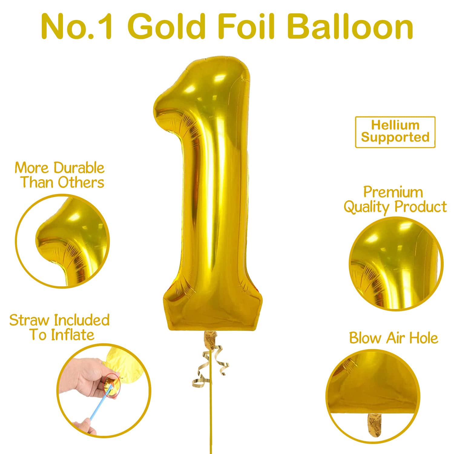 Party Propz 1st Anniversary Decoration Items Kit - 55Pcs first
