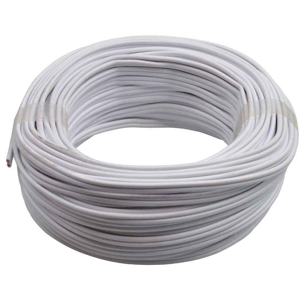 Zwillingsleitung XYFAZ-H 2x0,75 mm², 25 m, weiß (H03VH-H, 2-adrig)